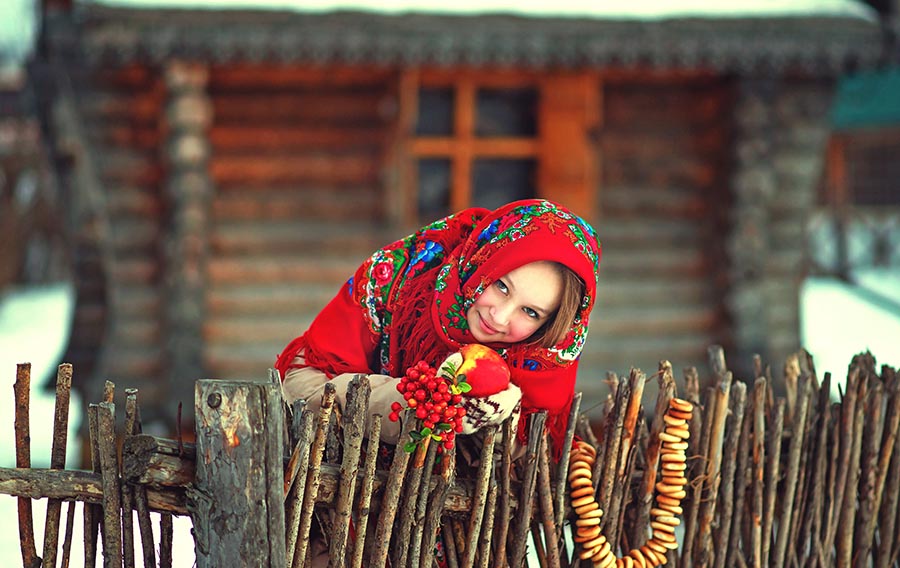 Sexy girl Women in Slavic costumes in Dallas